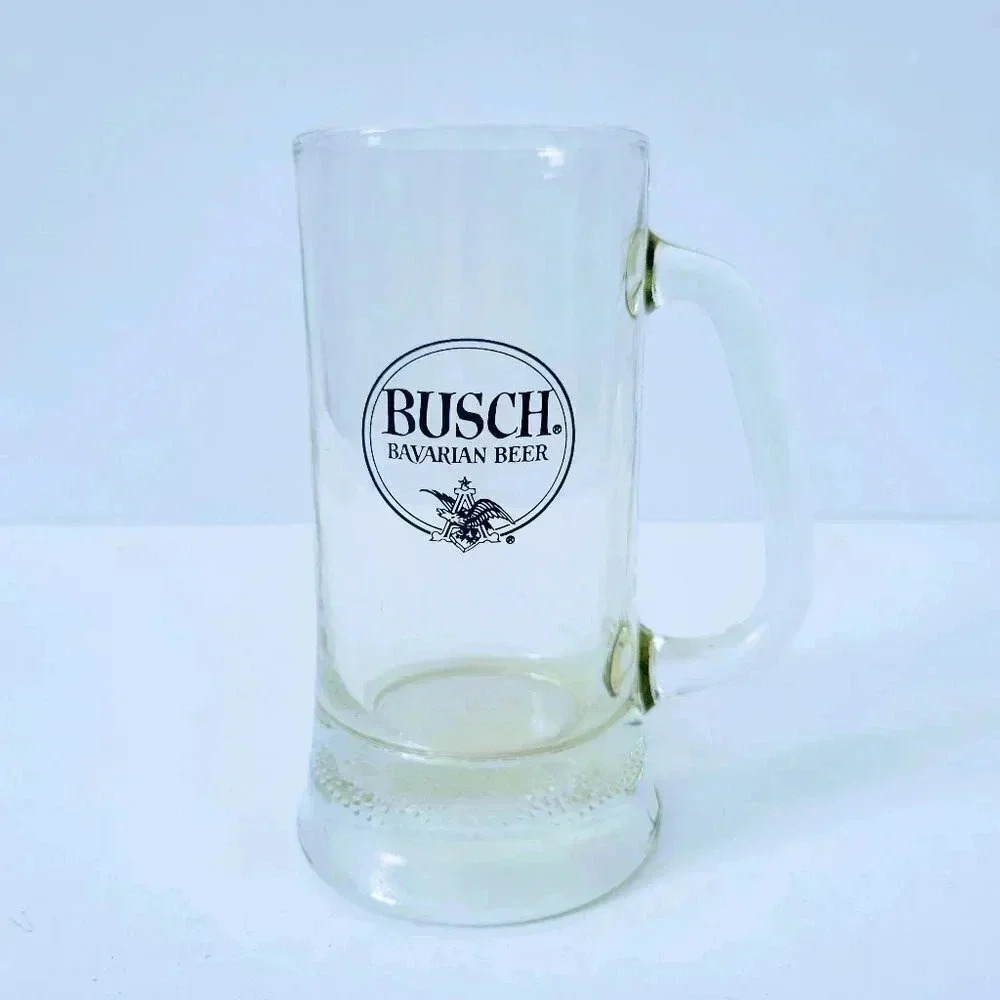 Anheuser Busch Bavarian Beer Stein Glass Mug Vintage 6 1/4" x 2 3/4"